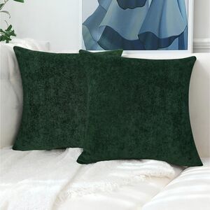 🛋️ Kevin Textile Soft Emerald Green 24x24 Pillow Cover Set